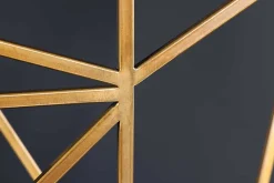 Abstrakter Konsolentisch DIAMOND 120cm natur messing Mangoholz Metallgestell