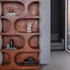 Abstraktes Regal ART AMBIENTE 180cm kupfer Beton Edelrost-Look Standregal