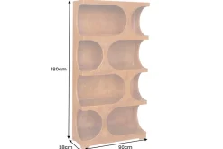 Abstraktes Regal ART AMBIENTE 180cm kupfer Beton Edelrost-Look Standregal