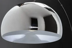 Ausziehbare Bogenlampe LOUNGE DEAL 170-210cm chrom Marmorfuß Stehlampe