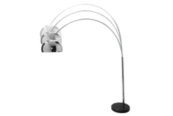 Ausziehbare Bogenlampe LOUNGE DEAL 170-210cm chrom Marmorfuß Stehlampe