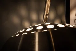Ausziehbare Bogenlampe LOUNGE DEAL 170-210cm chrom gebürstet Marmorfuß Stehlampe