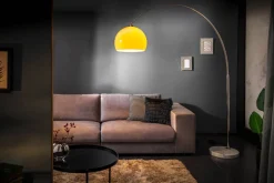 Ausziehbare Bogenlampe LOUNGE DEAL 175-205cm orange Marmorfuß Stehlampe