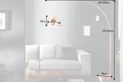 Ausziehbare Bogenlampe LOUNGE DEAL 170-210cm kupfer Stehlampe