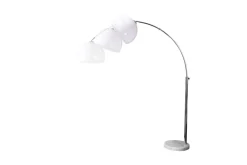 Ausziehbare Bogenlampe LOUNGE DEAL 175-205cm weiß Marmorfuß Stehlampe