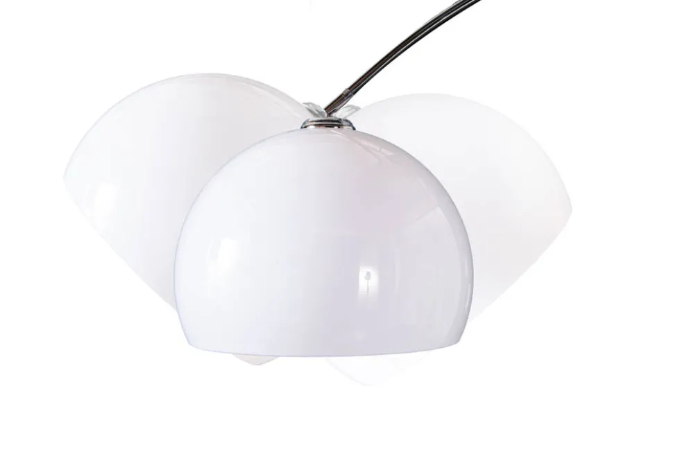 Ausziehbare Bogenlampe LOUNGE DEAL 175-205cm weiß Marmorfuß Stehlampe