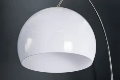 Ausziehbare Bogenlampe LOUNGE DEAL 175-205cm weiß Marmorfuß Stehlampe
