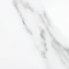 Ausziehbarer Esstisch ALPINE 160-200cm weiß Keramik Marmor schwarzes Metallgestell
