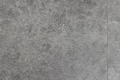 Ausziehbarer Esstisch APARTMENT 120-160cm grau Beton-Design schwarzes Metallgestell