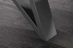 Ausziehbarer Esstisch ATLAS 160-200cm graphit grau Keramik schwarz Metall