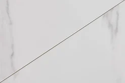 Ausziehbarer Esstisch ATLAS 160-200cm weiß Keramik schwarz Metall