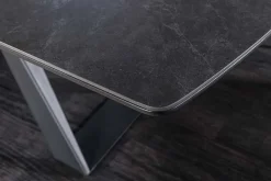 Ausziehbarer Esstisch CONCORD 180-230cm graphit grau Keramik schwarz Metall