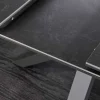 Ausziehbarer Esstisch ETERNITY 160-200cm graphit grau Keramik schwarz Metall