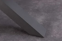 Ausziehbarer Esstisch ETERNITY 160-200cm weiß Keramik schwarz Metall