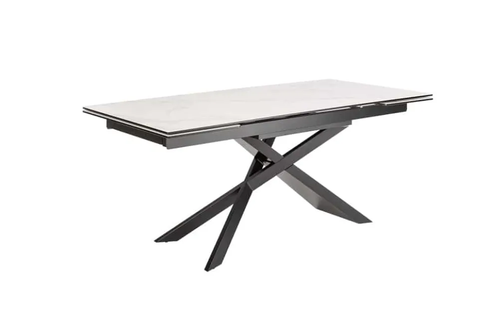 Ausziehbarer Esstisch EUPHORIA 180-220-260cm Marmor weiß Keramik made in Italy