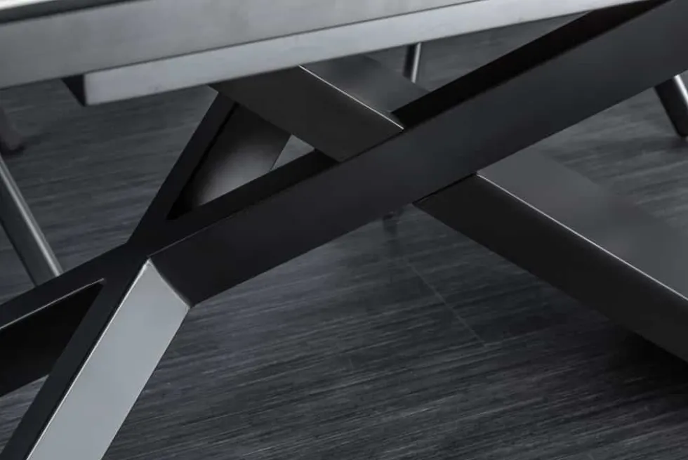 Ausziehbarer Esstisch EUPHORIA 180-220-260cm Marmor weiß Keramik made in Italy