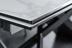 Ausziehbarer Esstisch EUPHORIA 180-220-260cm Marmor weiß Keramik made in Italy