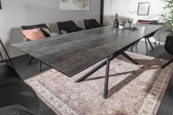 Ausziehbarer Esstisch EUPHORIA 180-220-260cm anthrazit Lava Keramik made in Italy