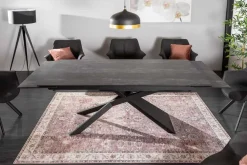Ausziehbarer Esstisch EUPHORIA 180-220-260cm anthrazit Lava Keramik made in Italy