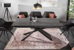 Ausziehbarer Esstisch EUPHORIA 180-220-260cm anthrazit Lava Keramik made in Italy