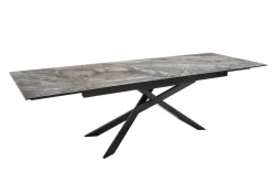Ausziehbarer Esstisch EUPHORIA 180-220-260cm taupe anthrazit Keramik made in Italy