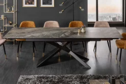 Ausziehbarer Esstisch EUPHORIA 180-220-260cm taupe anthrazit Keramik made in Italy