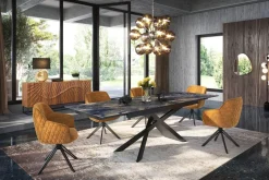 Ausziehbarer Esstisch EUPHORIA 180-220-260cm taupe Keramik made in Italy