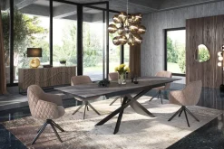 Ausziehbarer Esstisch EUPHORIA 180-220-260cm Graphit Keramik made in Italy