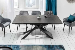 Ausziehbarer Esstisch EUPHORIA 180-220-260cm Graphit Keramik made in Italy