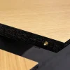 Ausziehbarer Esstisch GRANDEZZA 180-270cm natur Eiche schwarz Metall
