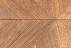 Ausziehbarer Esstisch GRANDEZZA 180-270cm natur Walnuss schwarz Metall