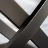 Ausziehbarer Esstisch INCEPTION 130-190cm weiß Marmor Keramik schwarzes Metallgestell