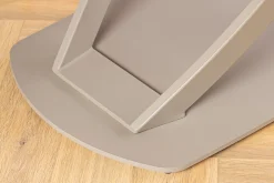 Ausziehbarer Esstisch INCEPTION 130-190cm oval Travertin Keramik champagner greige