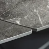 Ausziehbarer Esstisch INCEPTION 130-190cm anthrazit oval Keramik schwarz Metall