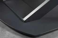 Ausziehbarer Esstisch INCEPTION 130-190cm anthrazit oval Keramik schwarz Metall