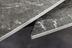 Ausziehbarer Esstisch INCEPTION 130-190cm anthrazit oval Keramik schwarz Metall
