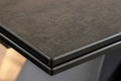 Ausziehbarer Esstisch INFINITY 180-260cm rost Keramik Marmor schwarz Metall