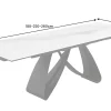 Ausziehbarer Esstisch INFINITY 180-260cm weiß Keramik Marmor schwarz Metall