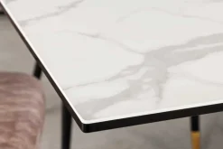 Ausziehbarer Esstisch MARVELOUS 180-220-260cm weiß Marmor Keramik made in Italy