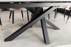 Ausziehbarer Esstisch MARVELOUS 180-220-260cm weiß Marmor Keramik made in Italy