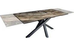 Ausziehbarer Esstisch MARVELOUS 180-220-260cm taupe Marmor Keramik made in Italy