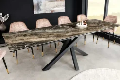 Ausziehbarer Esstisch MARVELOUS 180-220-260cm taupe Marmor Keramik made in Italy