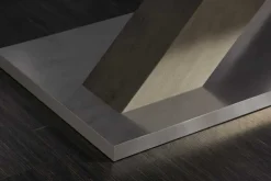 Ausziehbarer Esstisch MONTREAL 180-280cm Asteiche Holz X-Gestell Schwarzstahl