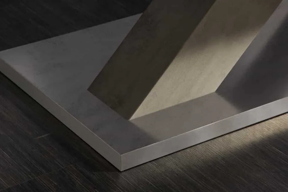 Ausziehbarer Esstisch MONTREAL 180-280cm Asteiche Holz X-Gestell Schwarzstahl