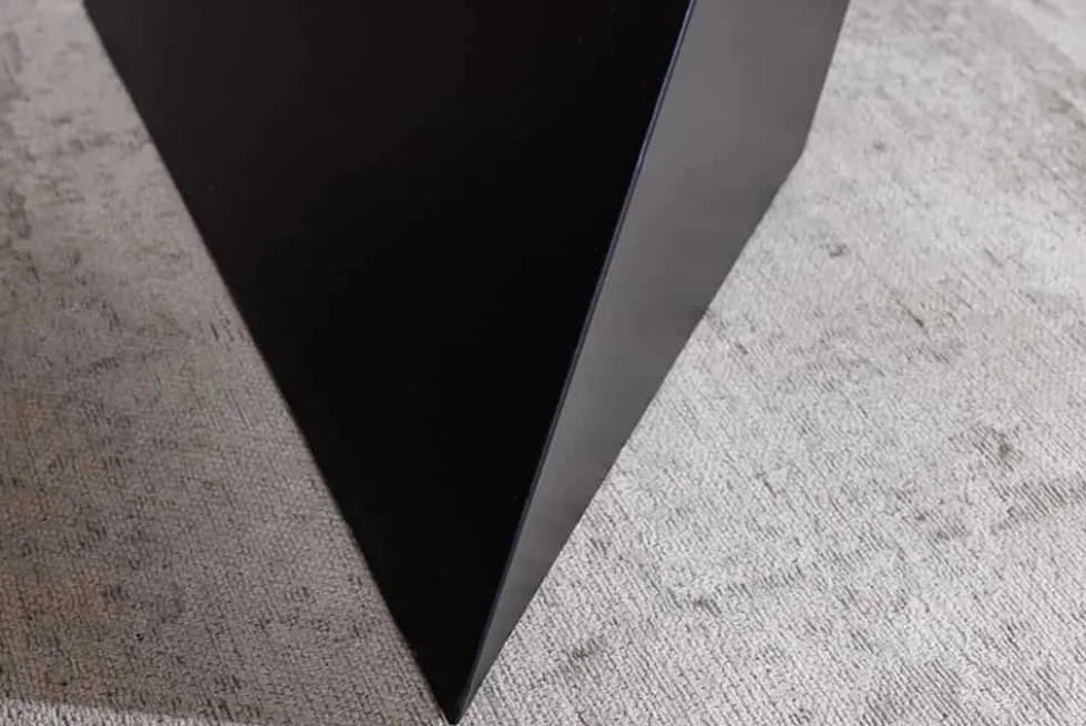 Ausziehbarer Esstisch PRESTIGE 180-240cm natur Walnussholz schwarzes Metallgestell