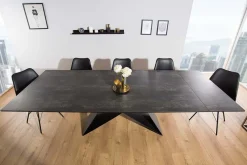 Ausziehbarer Esstisch PROMETHEUS 180-220-260cm Lava Keramik made in Italy