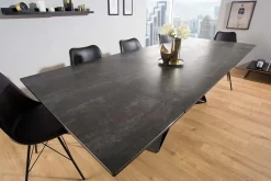 Ausziehbarer Esstisch PROMETHEUS 180-220-260cm Lava Keramik made in Italy