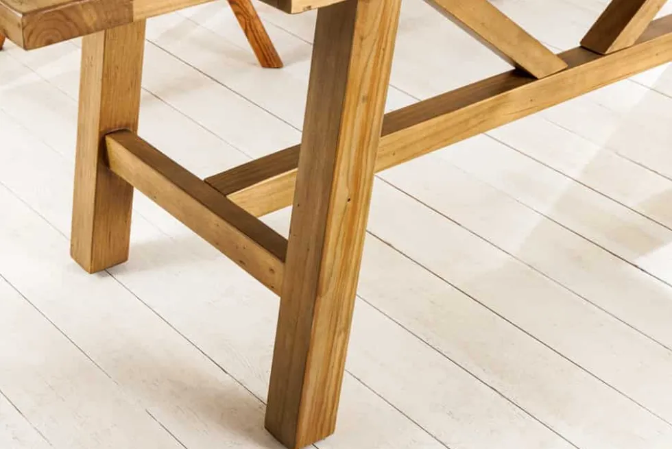 Ausziehbarer Esstisch RIVIERA 180-240cm natur recycelte Pinie Massivholz