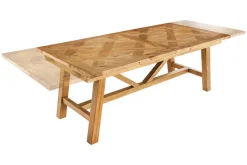Ausziehbarer Esstisch RIVIERA 180-240cm natur recycelte Pinie Massivholz