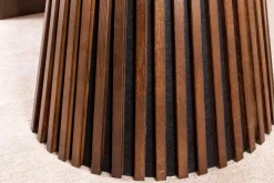 Ausziehbarer Esstisch VALHALLA WOOD 120-160-200cm smoked braun Eichenholz Säulenfuß